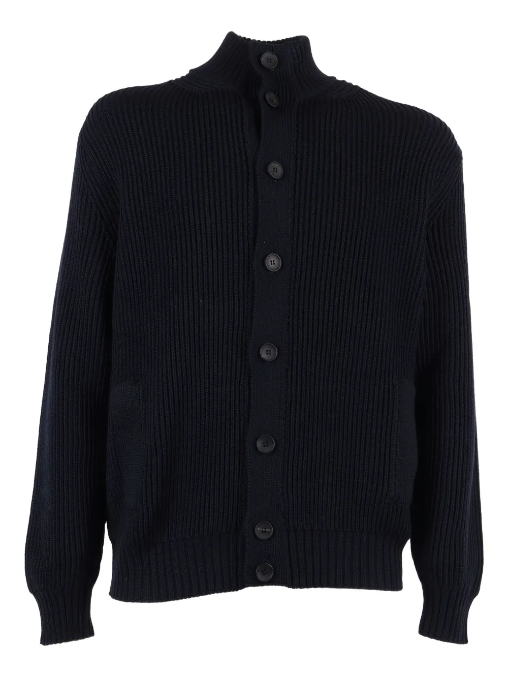 Filippo De Laurentiis buttoned merino cardigan | Blue | Image 1
