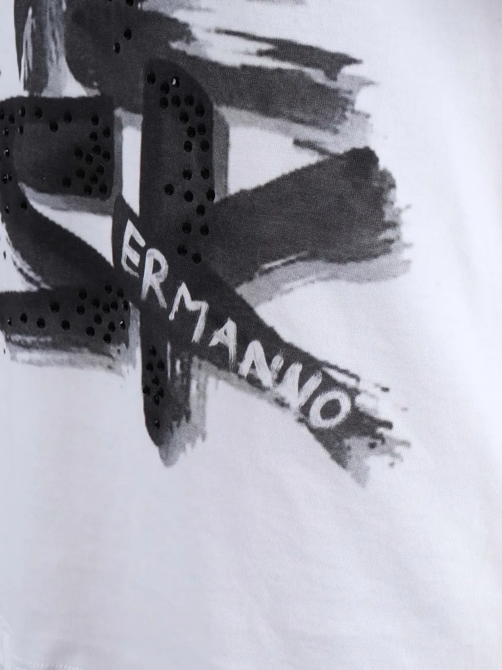 Ermanno Scervino Verfraaid T-shirt met korte mouwen Wit