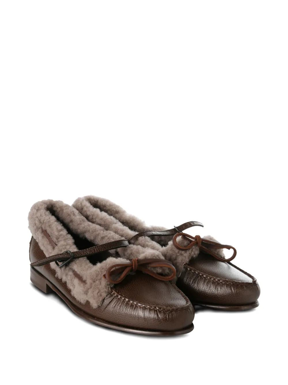 Hereu shearling-trim loafers - Bruin