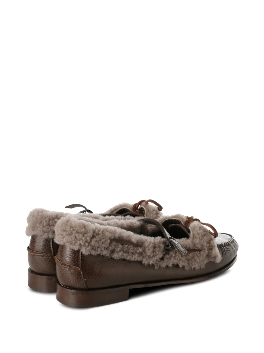 Hereu Sneakers met lammy afwerking Bruin