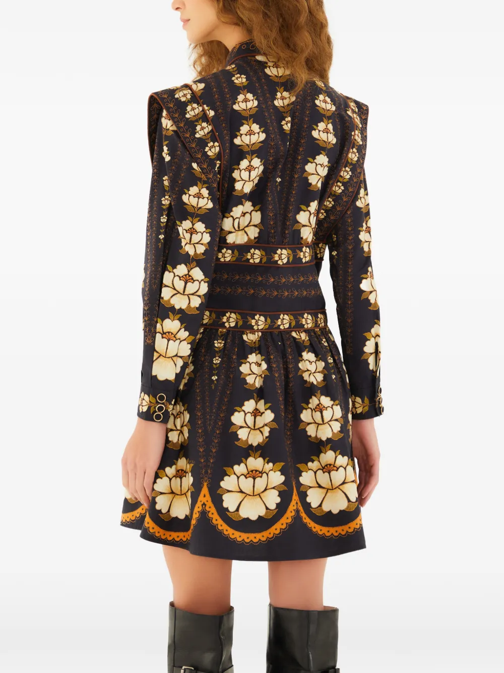 FARM Rio Mini-jurk met bloemenprint Zwart
