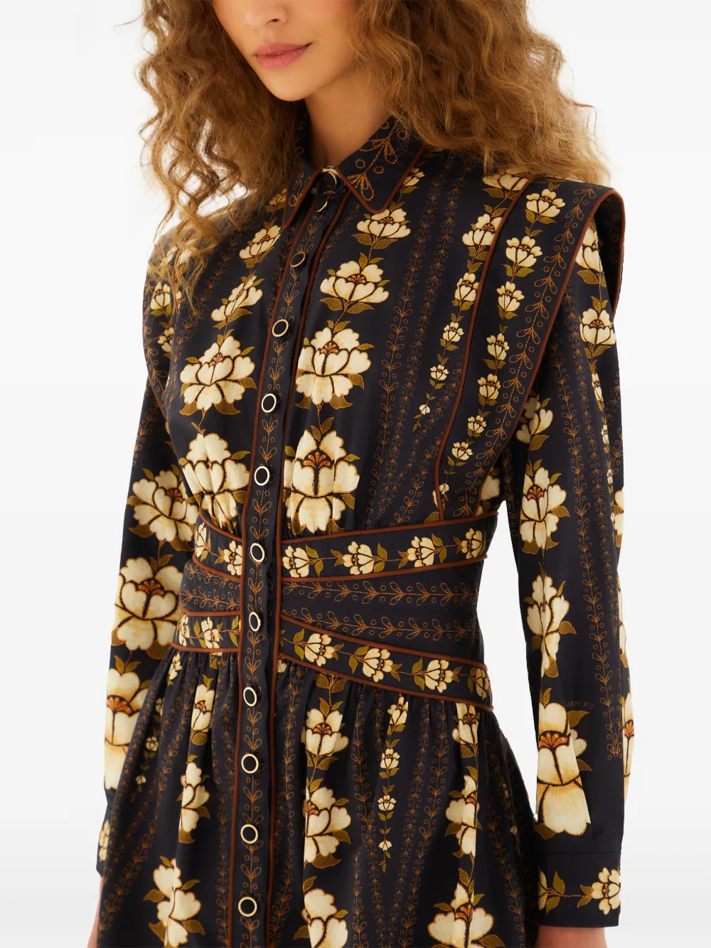 FARM Rio Mini-jurk met bloemenprint Zwart