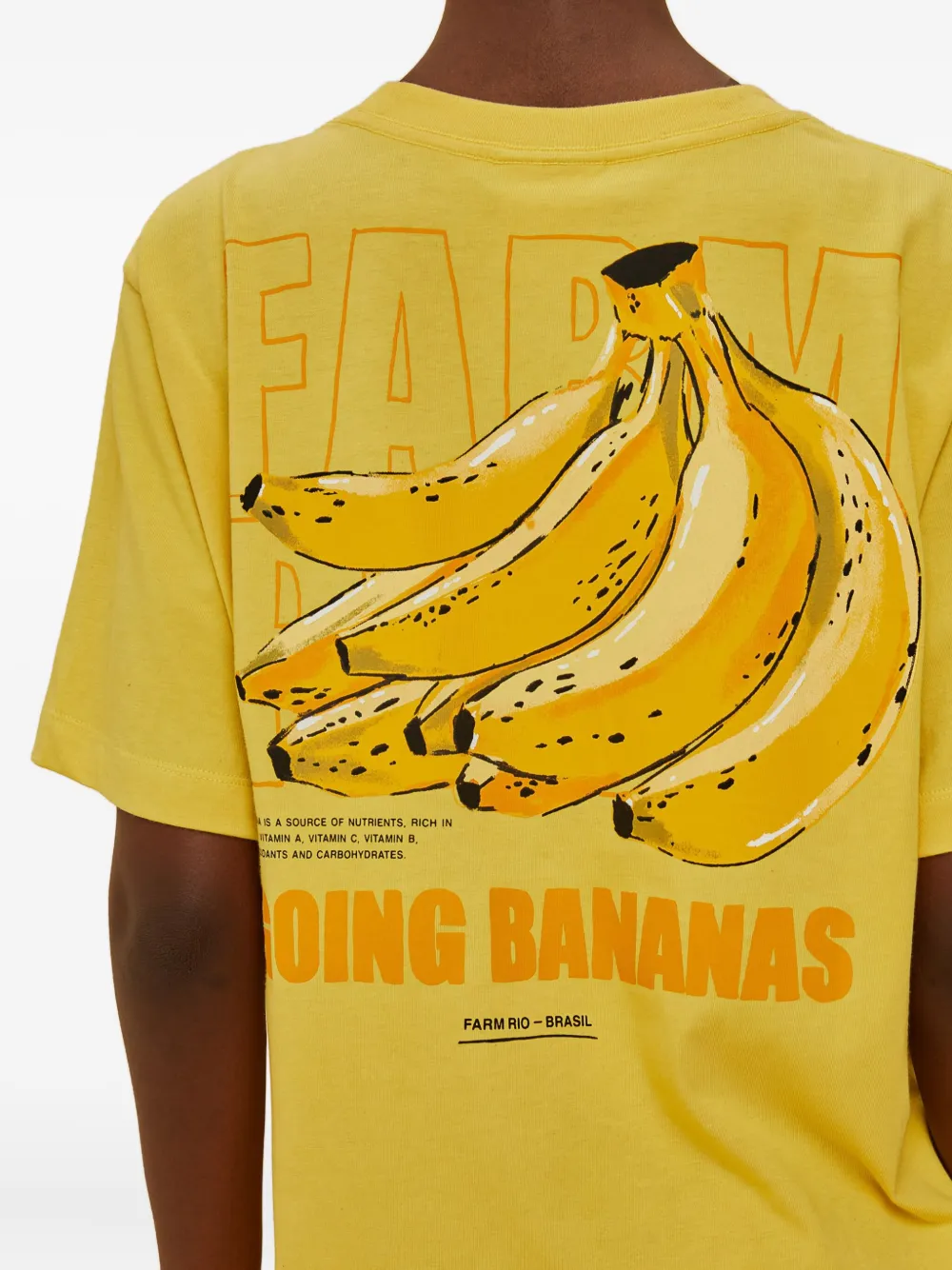 Farm Rio Banana-graphic T-shirt In Yellow