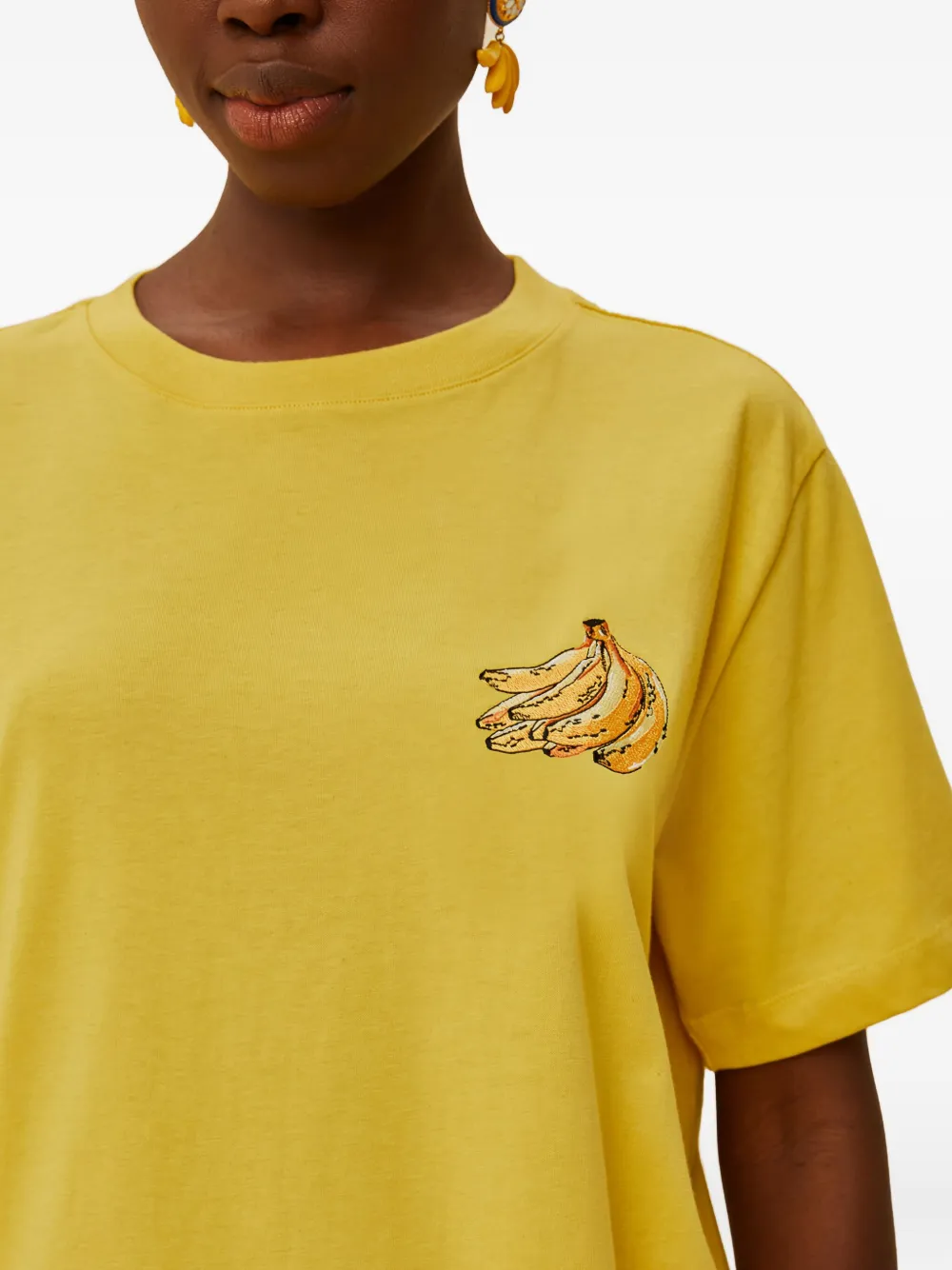 Farm Rio Banana-graphic T-shirt In Yellow