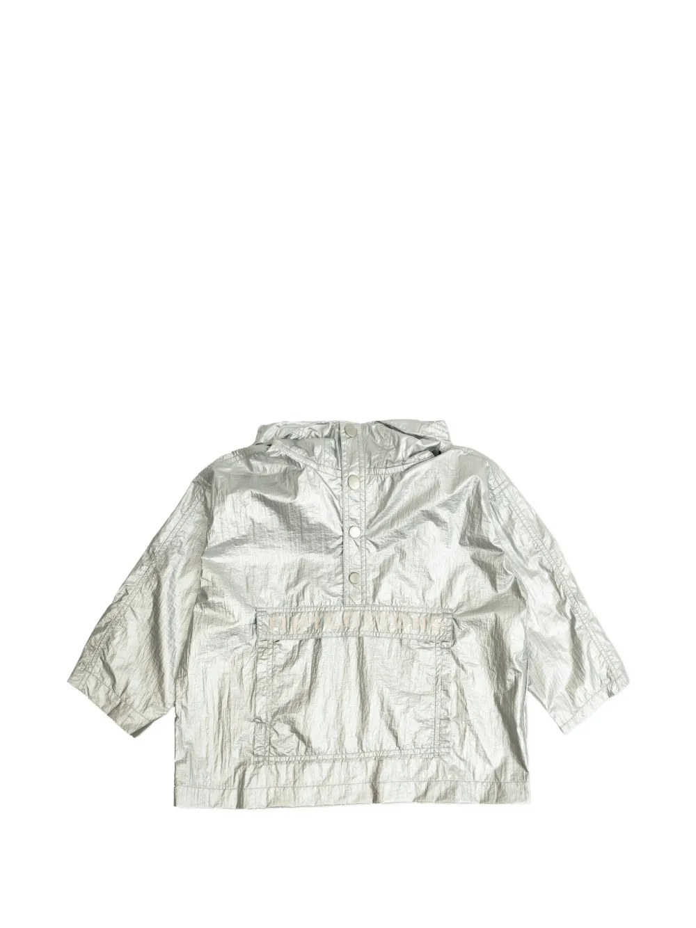 Tiny Cottons metallic hooded jacket - Argento