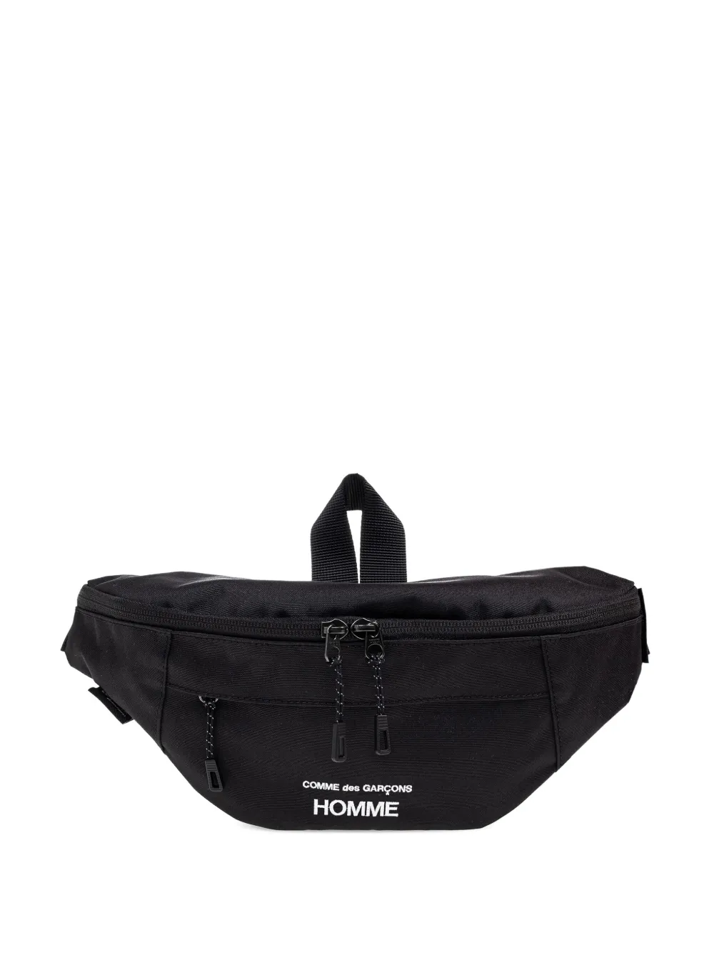 Comme Des Garçons Homme Deux Zip Belt Bag In Black