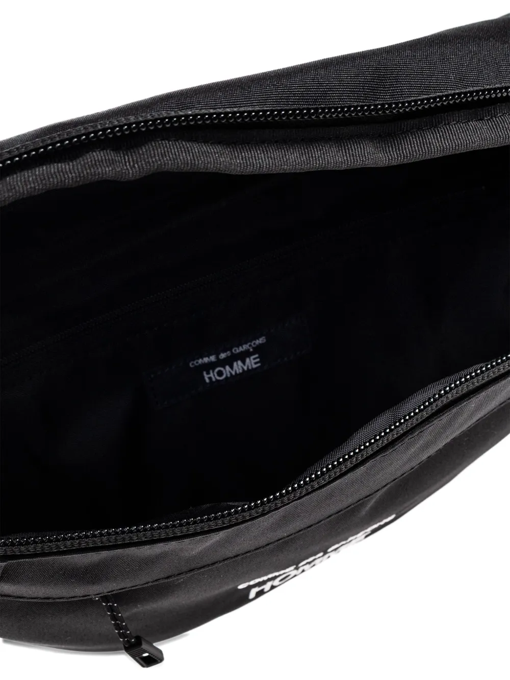 Comme Des Garçons Homme Deux Zip Belt Bag In Black