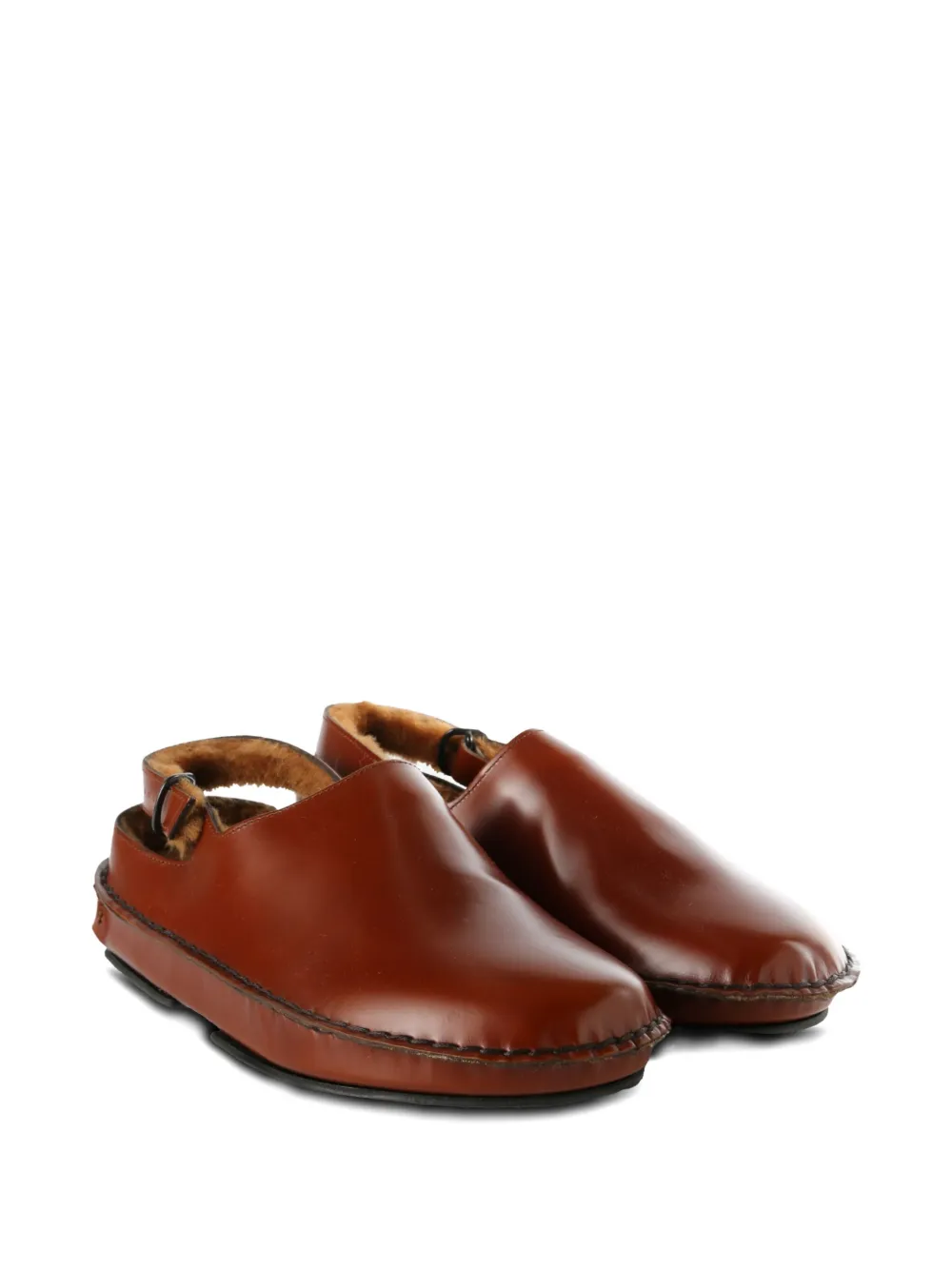 Hereu leather ballet flats - Bruin