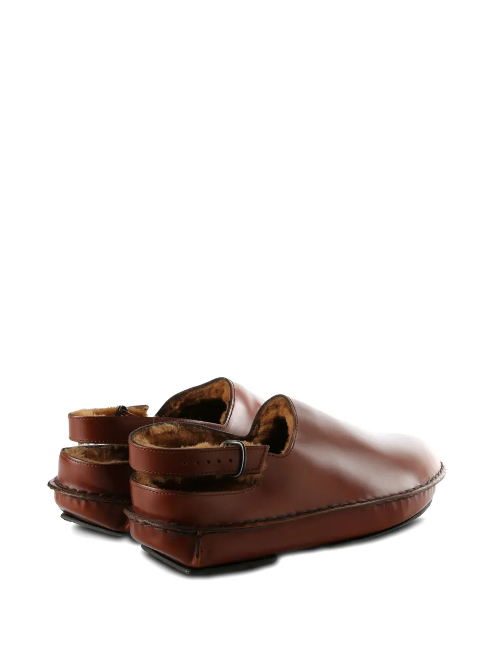 Hereu Leren ballerina's Bruin