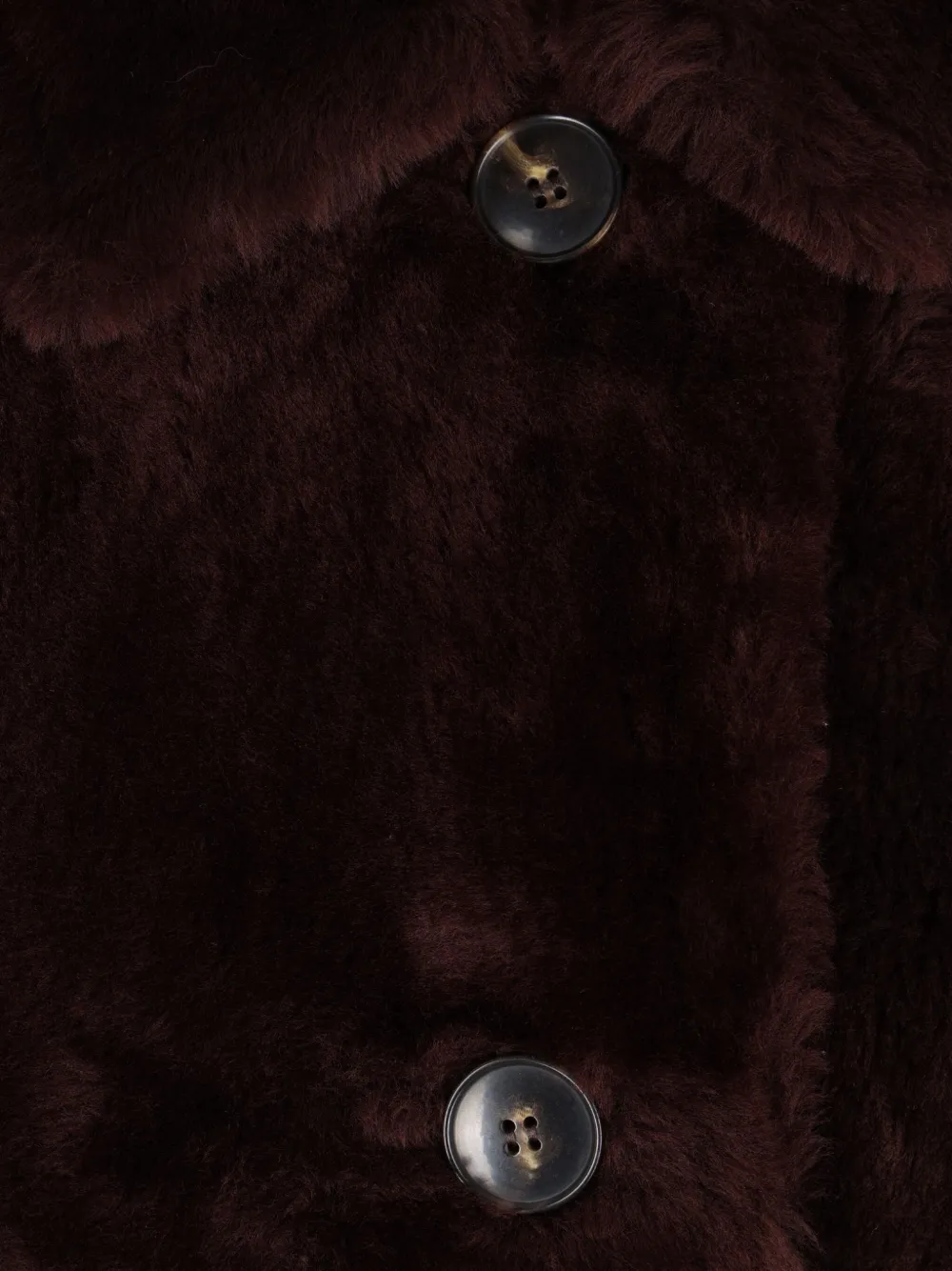 Yves Salomon Button-fastening Coat In Burgundy