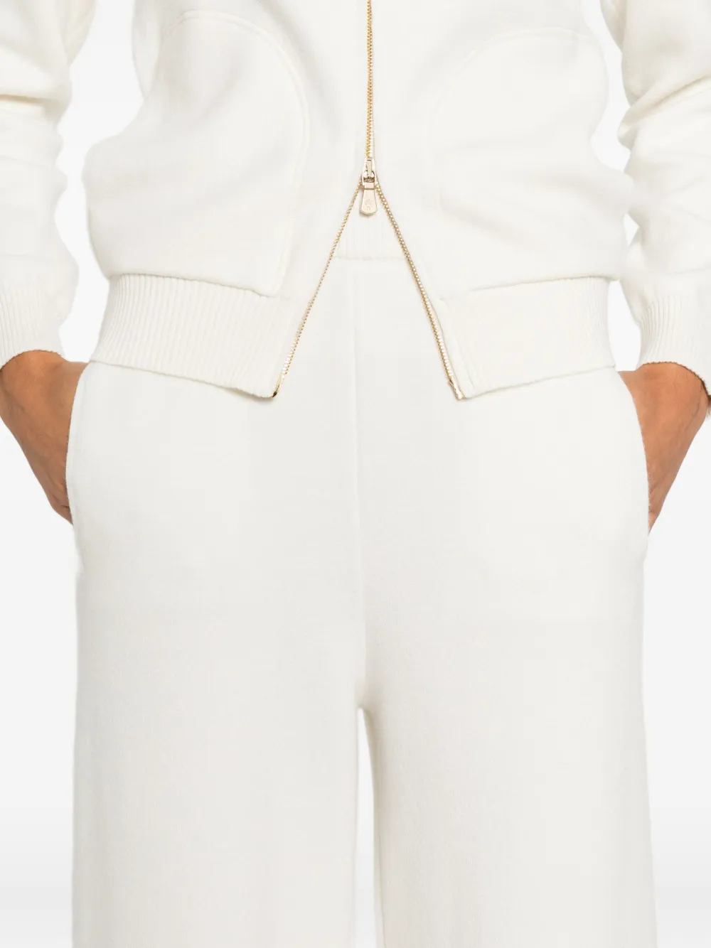 Eleventy Ribbed Trousers In White