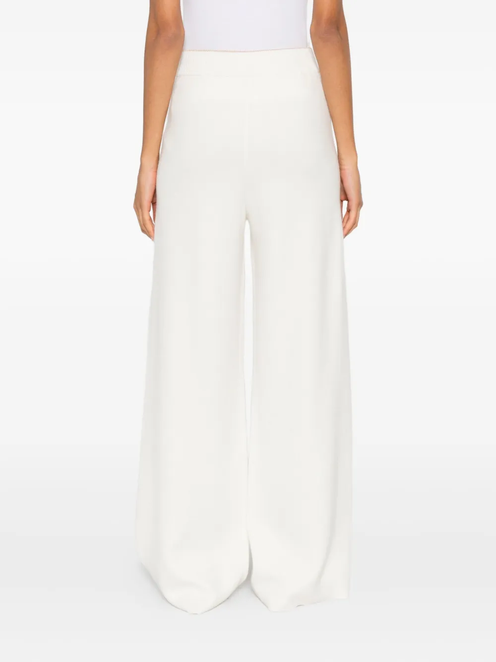 Eleventy Ribbed Trousers In White
