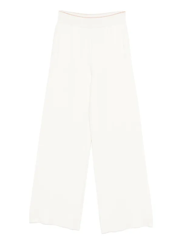 Eleventy Ribbed Trousers in White