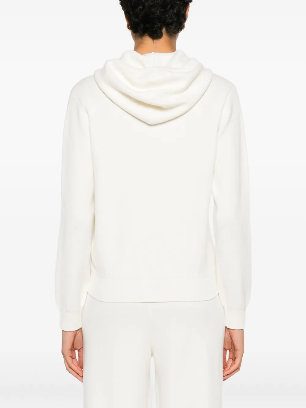Eleventy Zip-up Hoodie In White