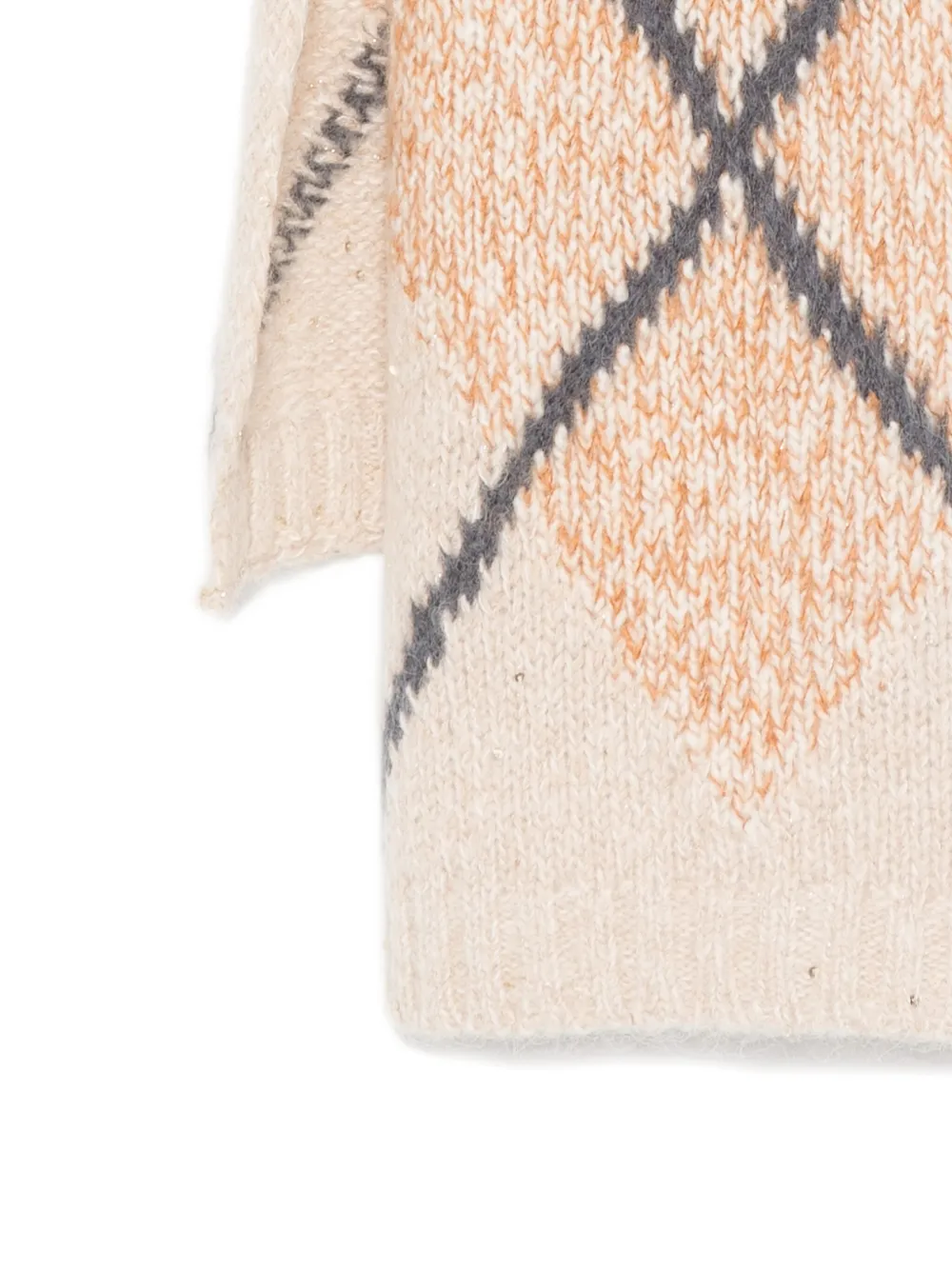 Eleventy Argyle Scarf In Neutral