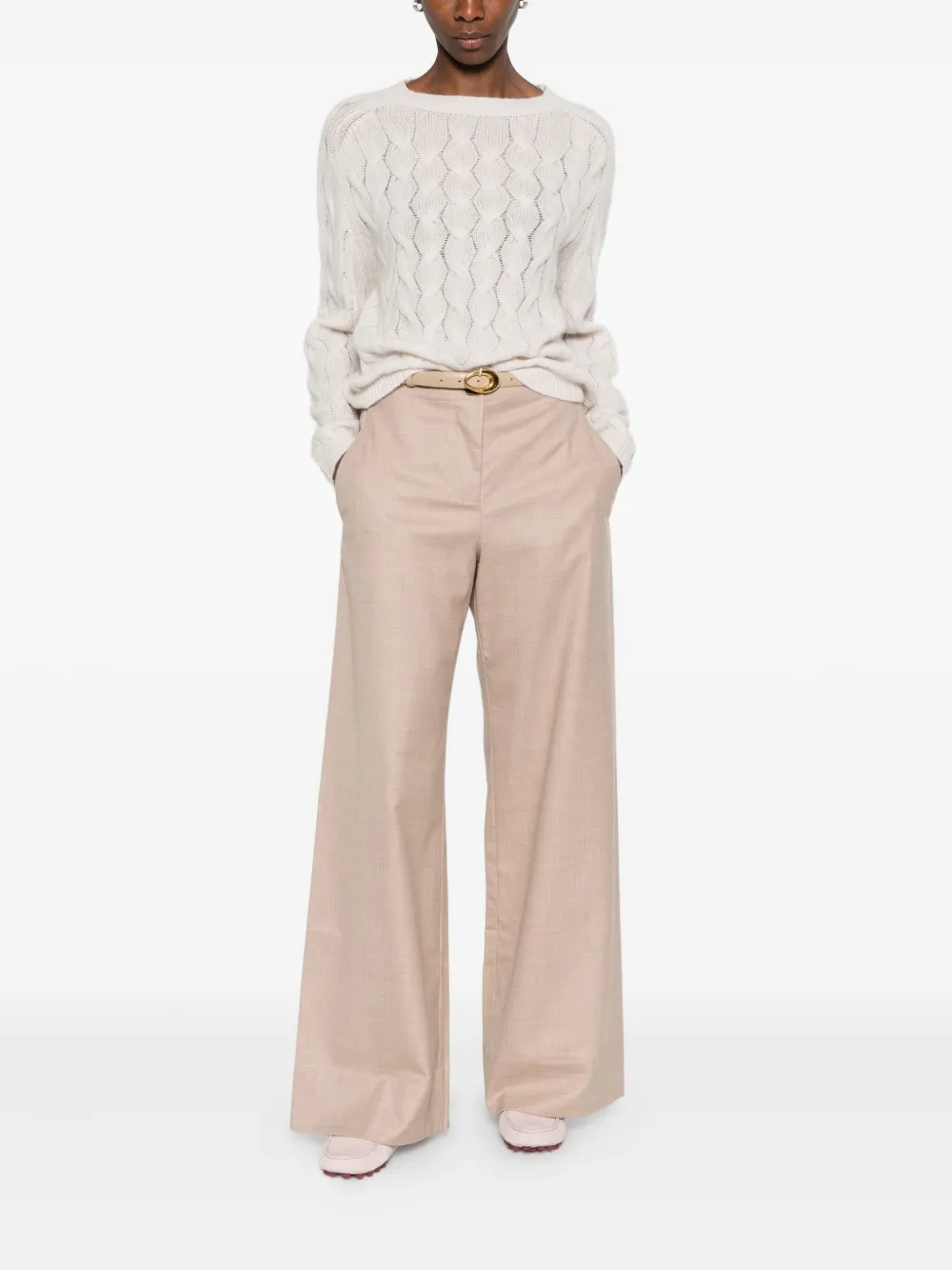 Hemisphere suéter en tejido de ochos con cuello redondo | Suéteres | Image 2