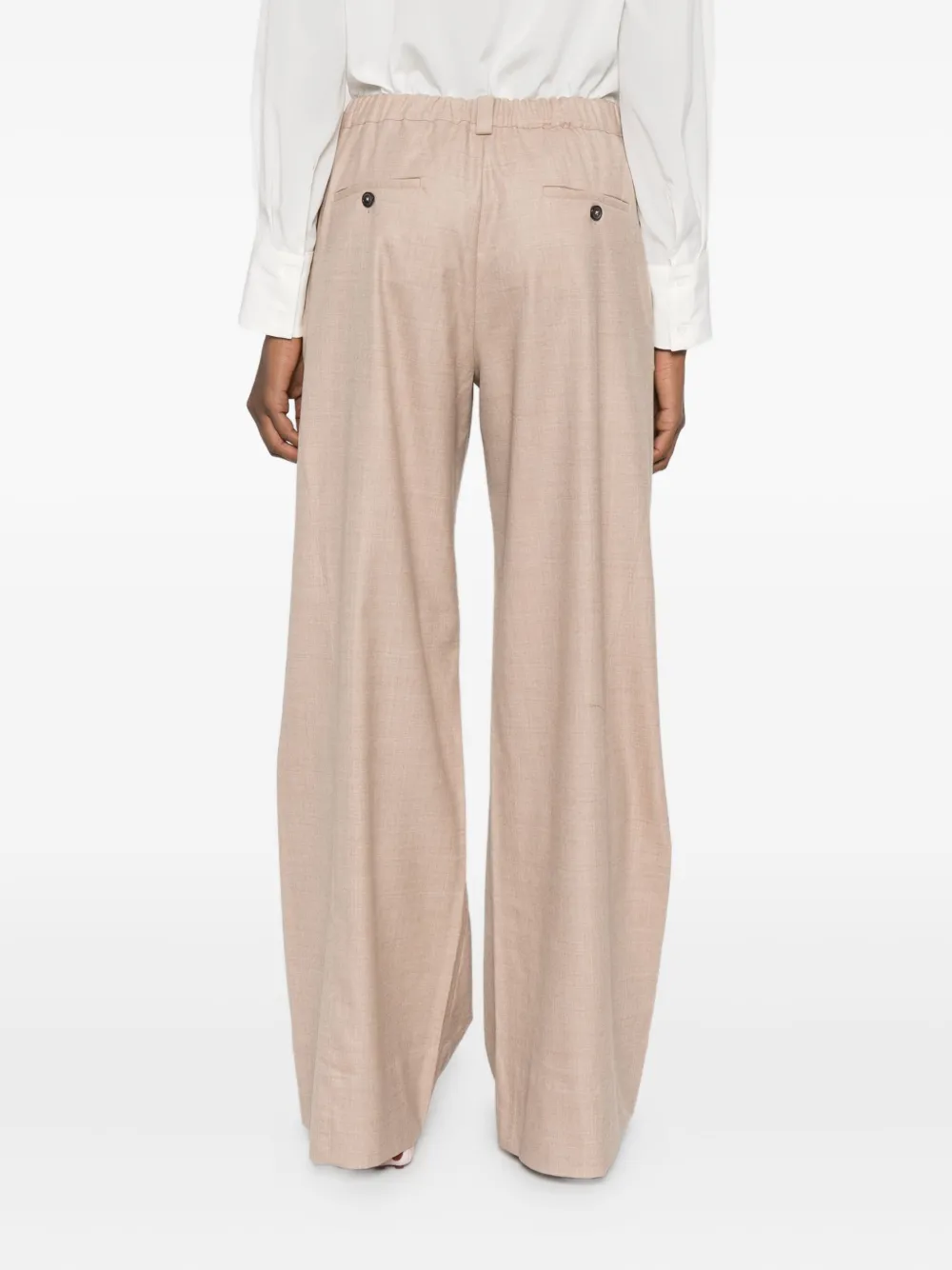 Hemisphere Button Trousers In Neutral