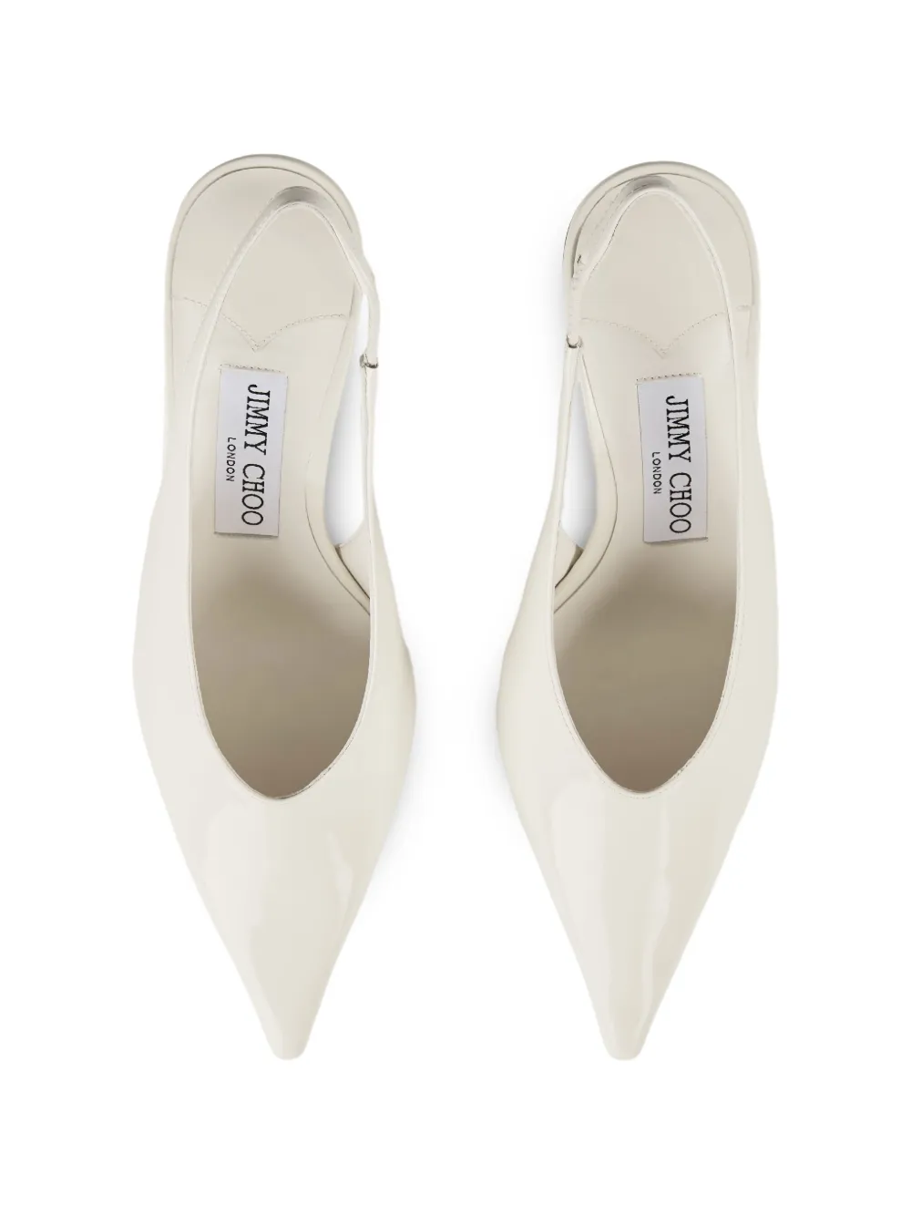 Jimmy Choo Isa slingback pumps met puntige neus Wit
