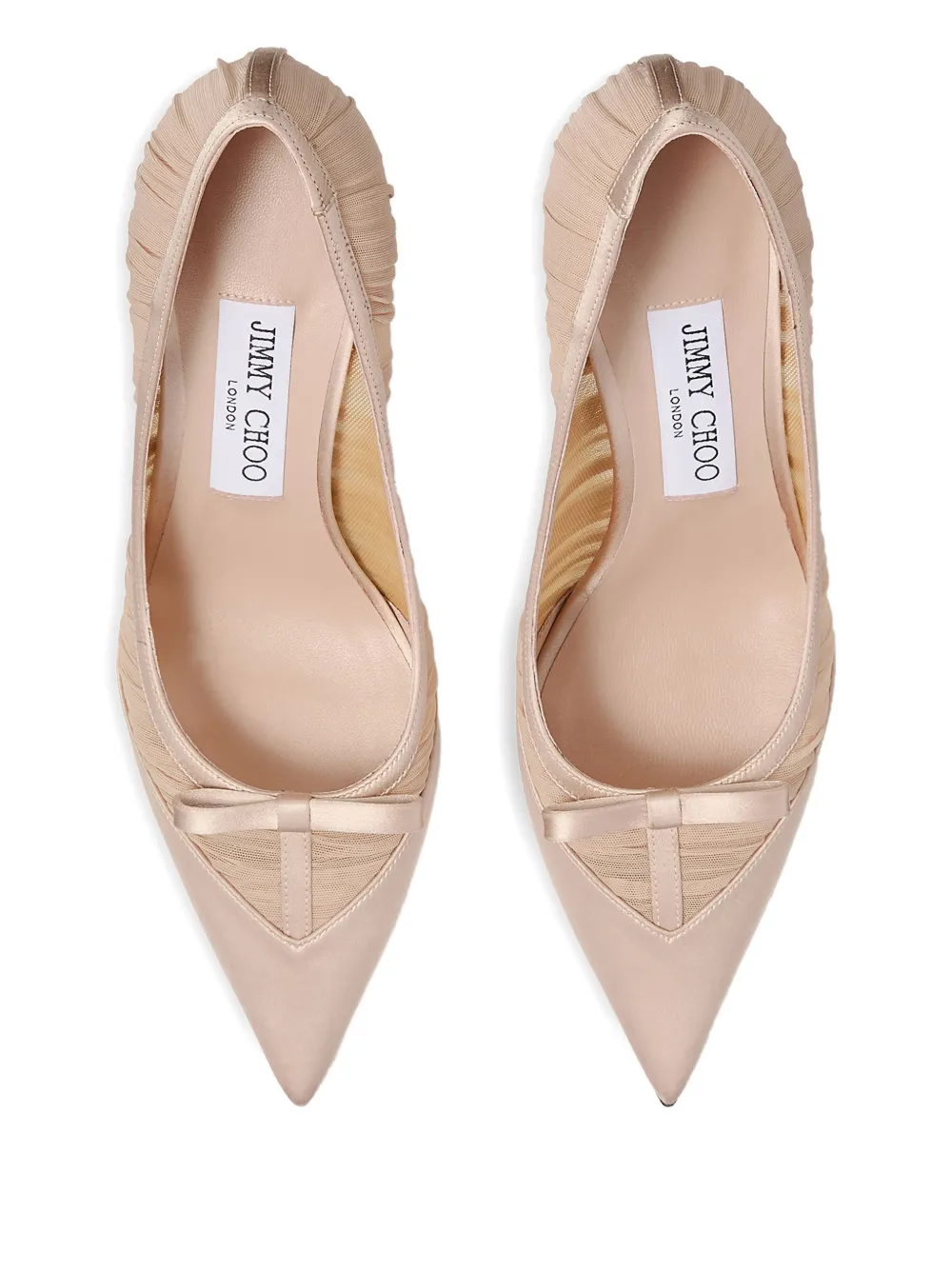 Jimmy Choo 85 mm Love pumps met strik Beige