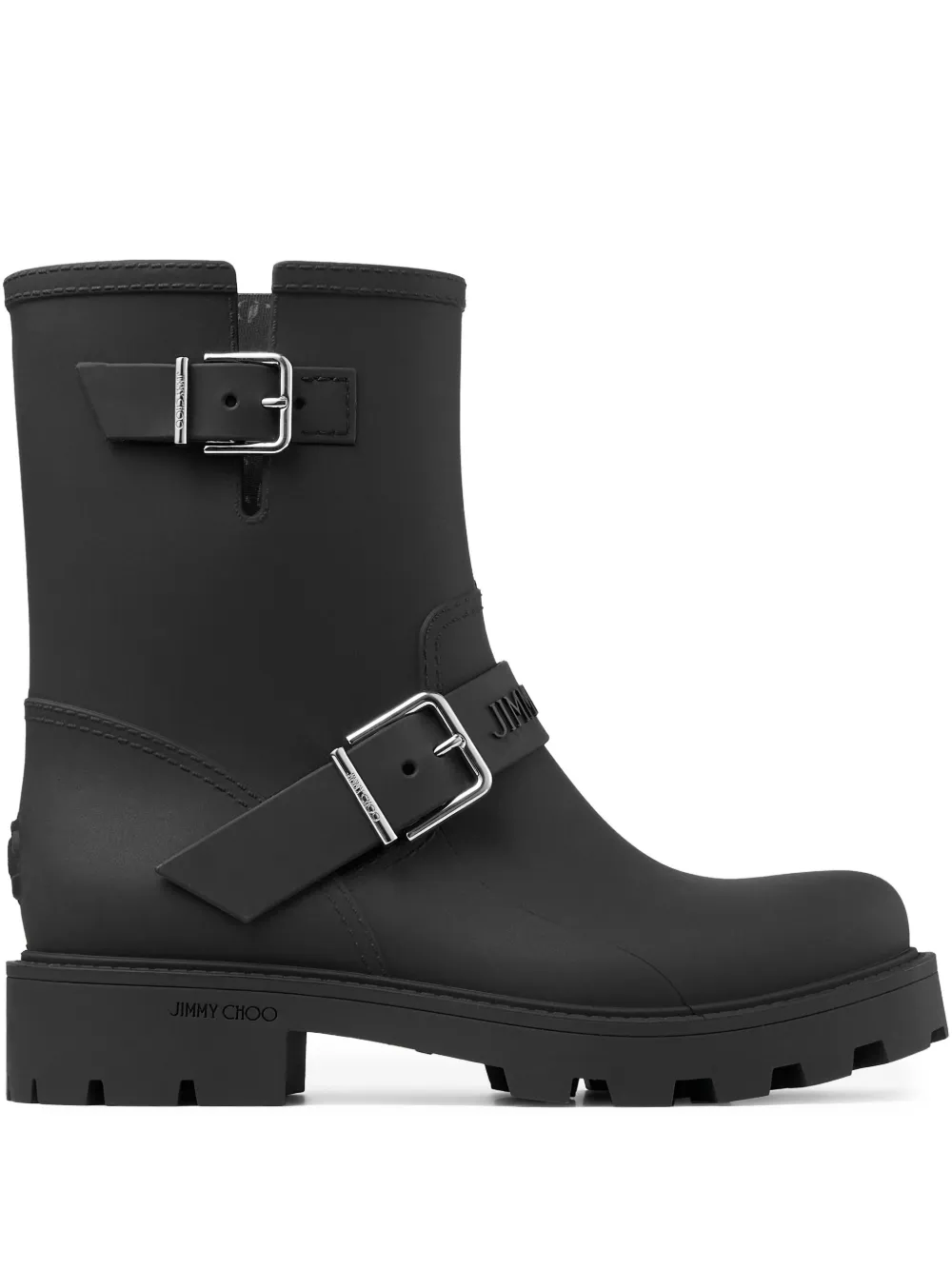 Jimmy Choo Biker Rain buckle biker boots | Black | Image 1