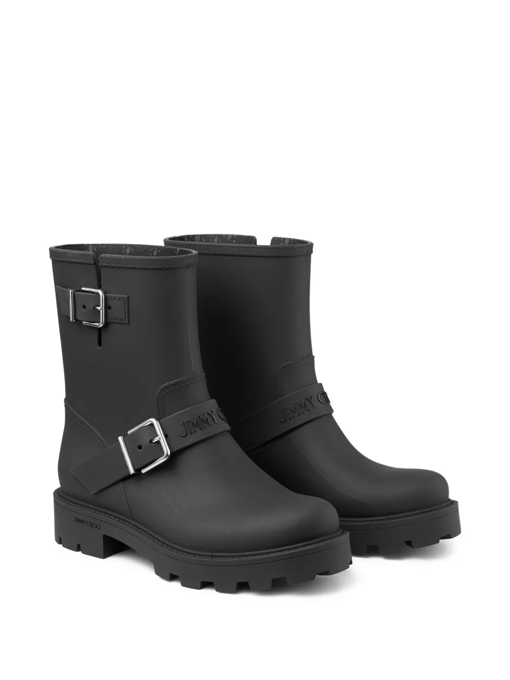 Jimmy Choo Biker Rain buckle biker boots | Biker Boots | Image 2