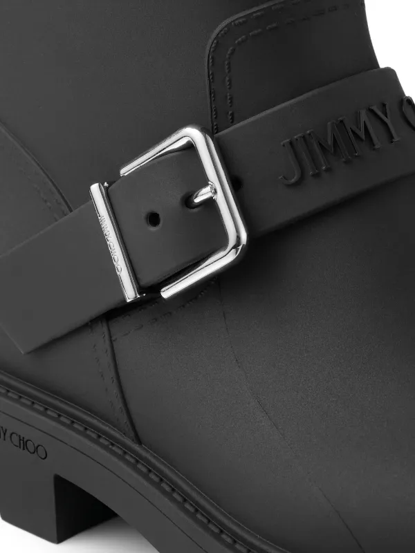Jimmy Choo Biker Rain buckle-strap Boots | Black | FARFETCH