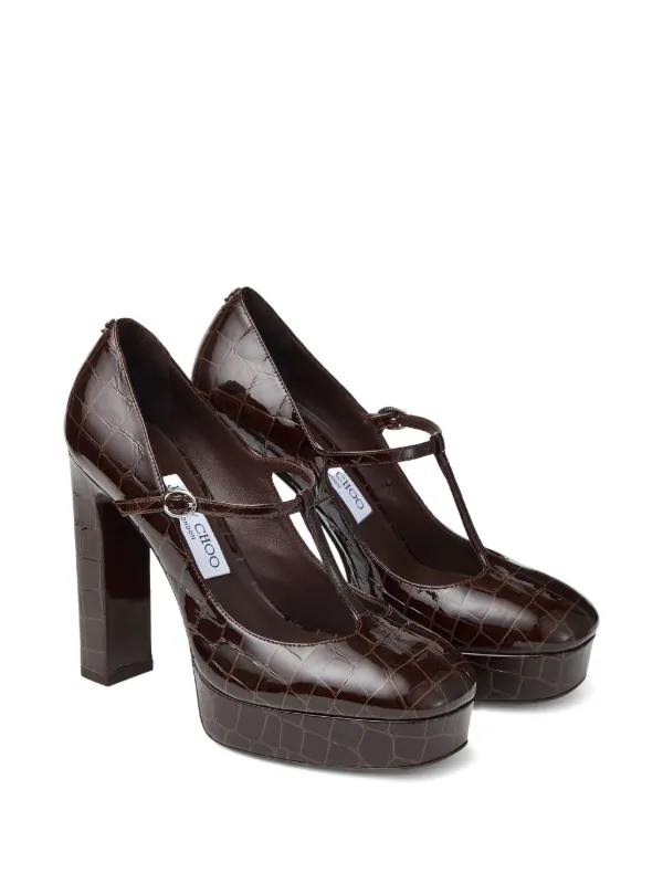 Jimmy Choo Marene 120 メリージェーン パンプス | ブラウン | FARFETCH JP
