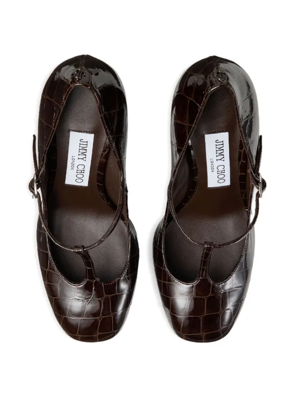 Jimmy Choo Marene 120 メリージェーン パンプス | ブラウン | FARFETCH JP