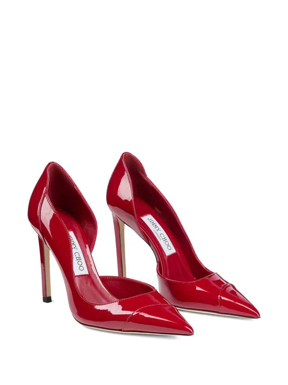 Jimmy Choo 100 mm Brigitte pumps met puntige neus Rood