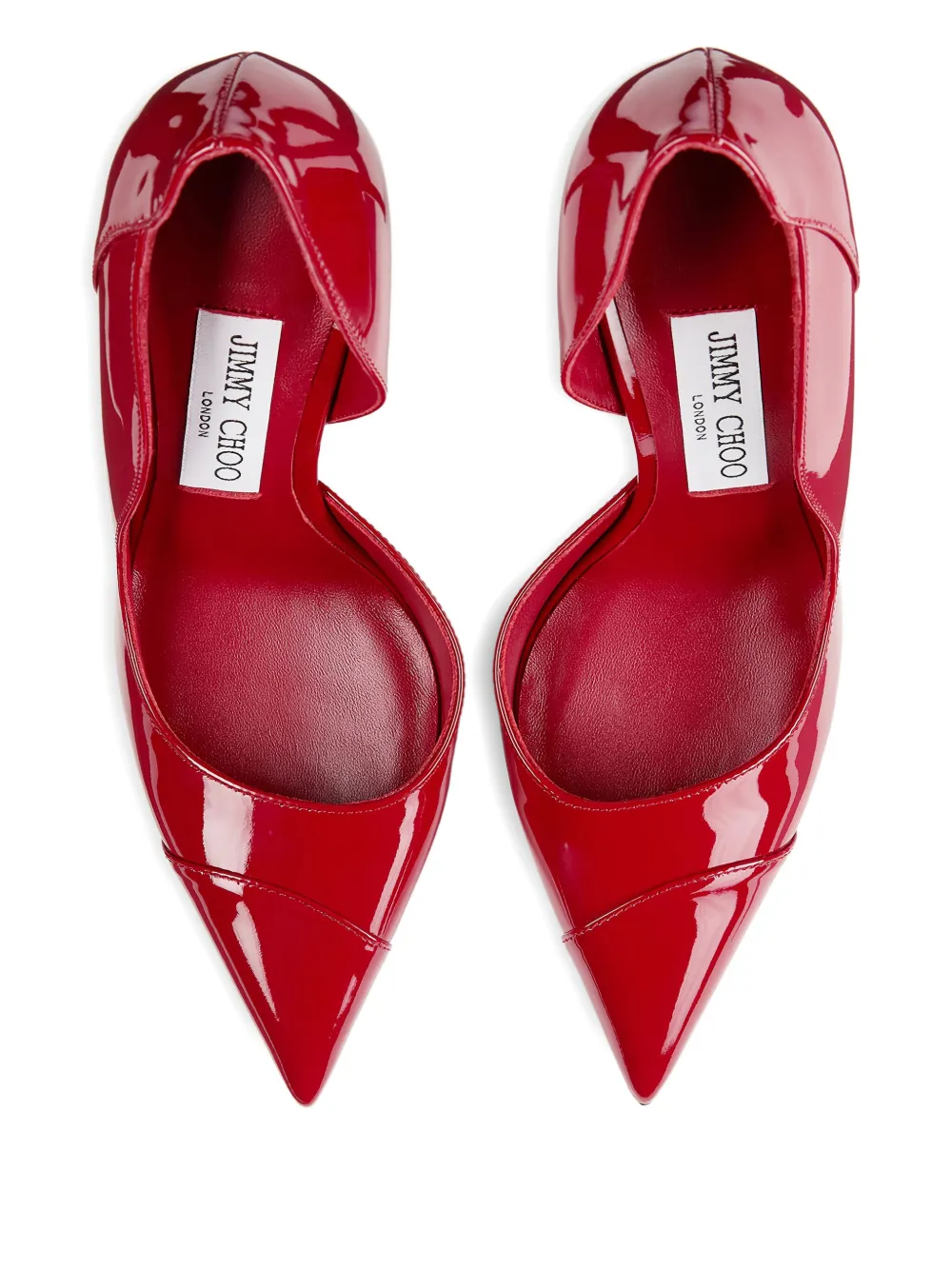 Jimmy Choo 100 mm Brigitte pumps met puntige neus Rood