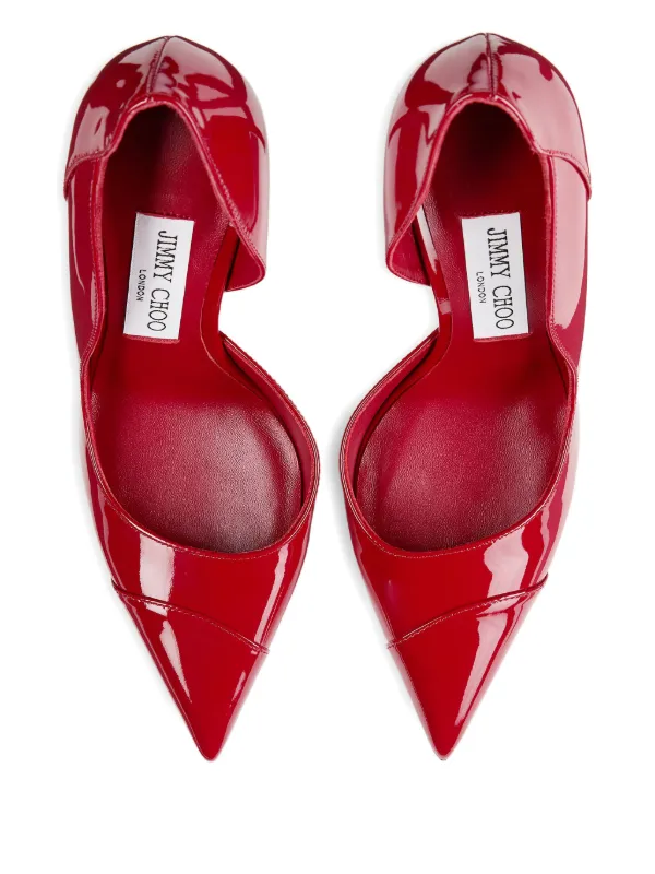 Jimmy Choo Brigitte 100 ポインテッドトゥ パンプス | レッド