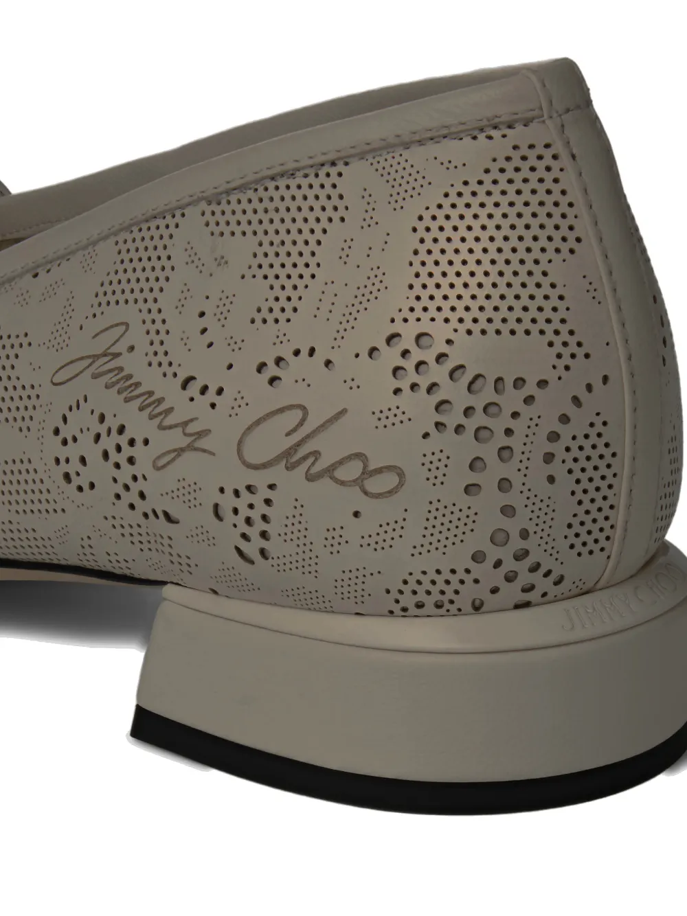 Jimmy Choo Elisa ballerina's met parel en uitgesneden details Wit