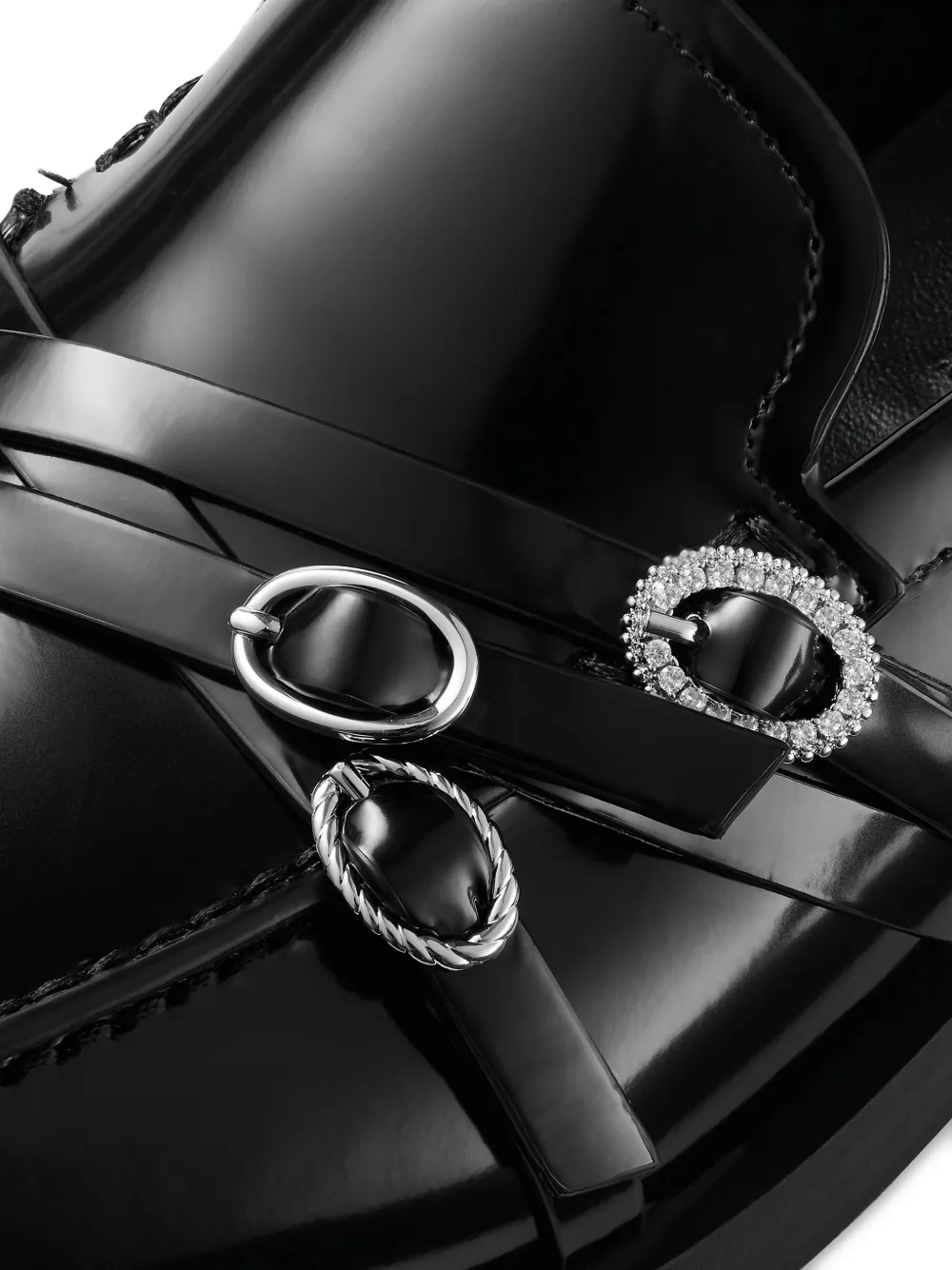 Jimmy Choo Kalia loafers met gesp Zwart