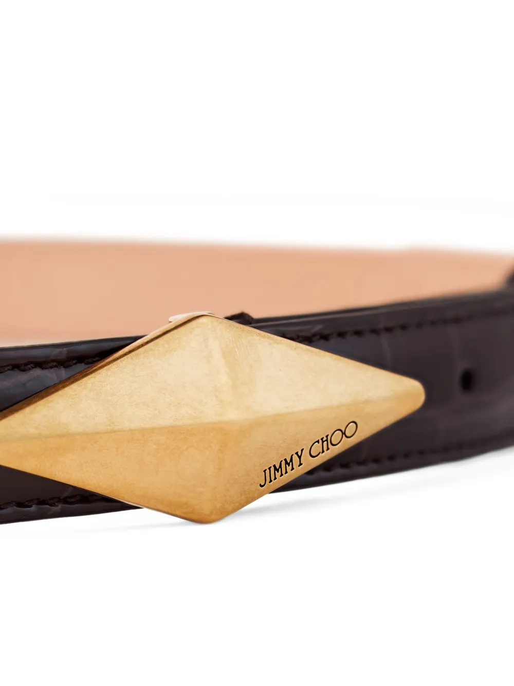 Jimmy Choo Gespriem met diamant Bruin