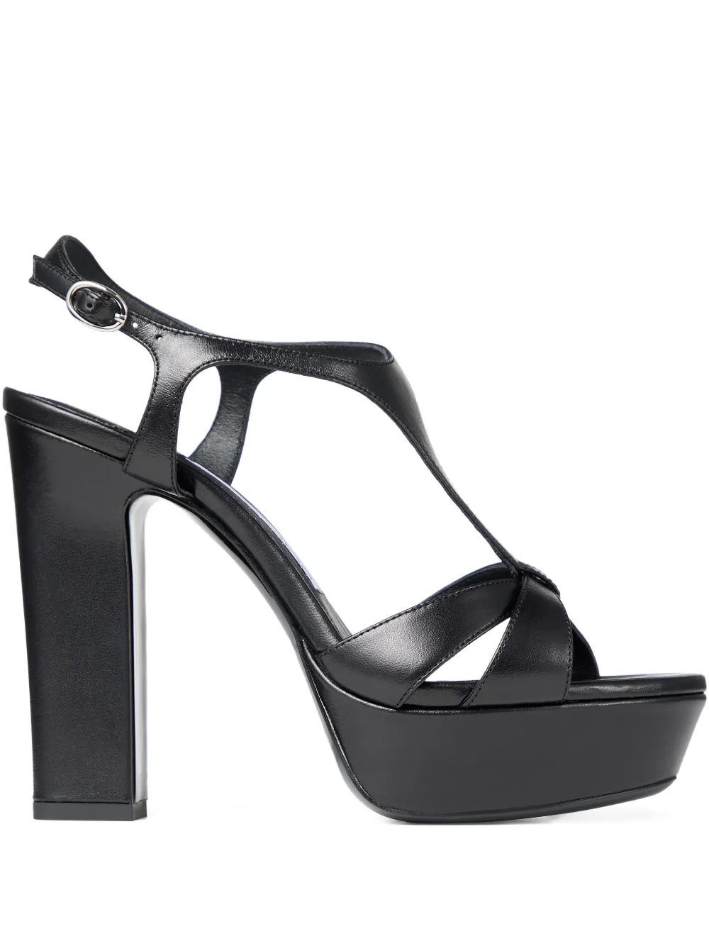 Jimmy Choo 120 mm Kesia sandalen met plateauzool en strik Zwart