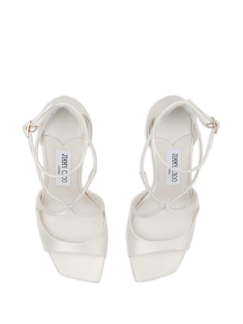 Jimmy Choo 95 mm Azia sandalen met T-bandje Wit