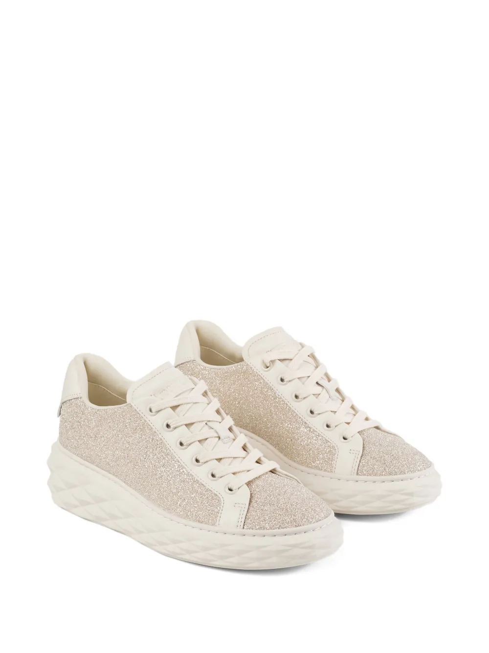Jimmy Choo Diamond Light Maxi F sneakers met plateauzool - Beige