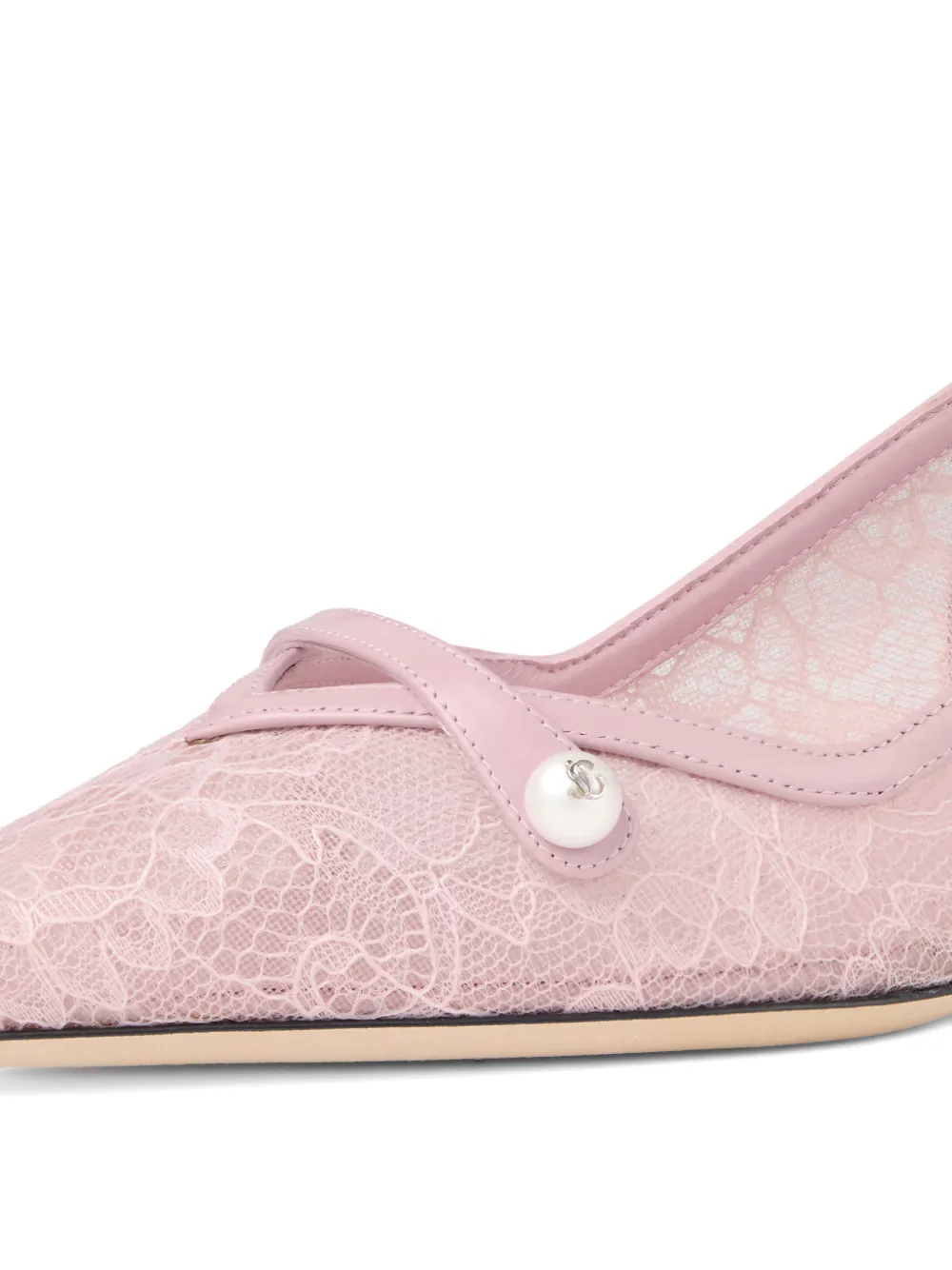 Jimmy Choo Amita lace pearl pumps Roze