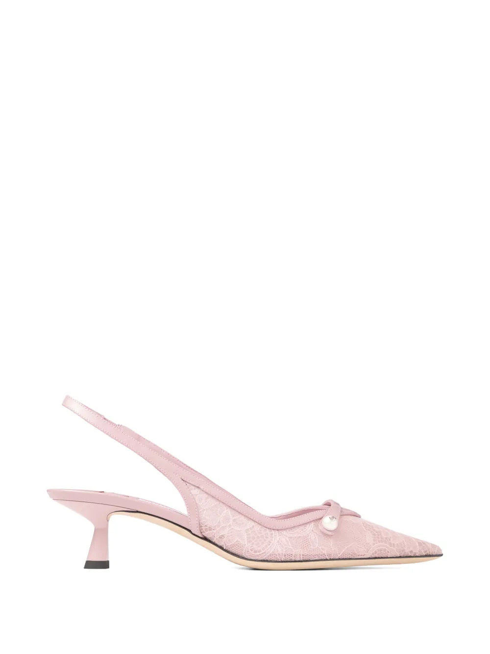 Jimmy Choo Amita lace pearl pumps Roze