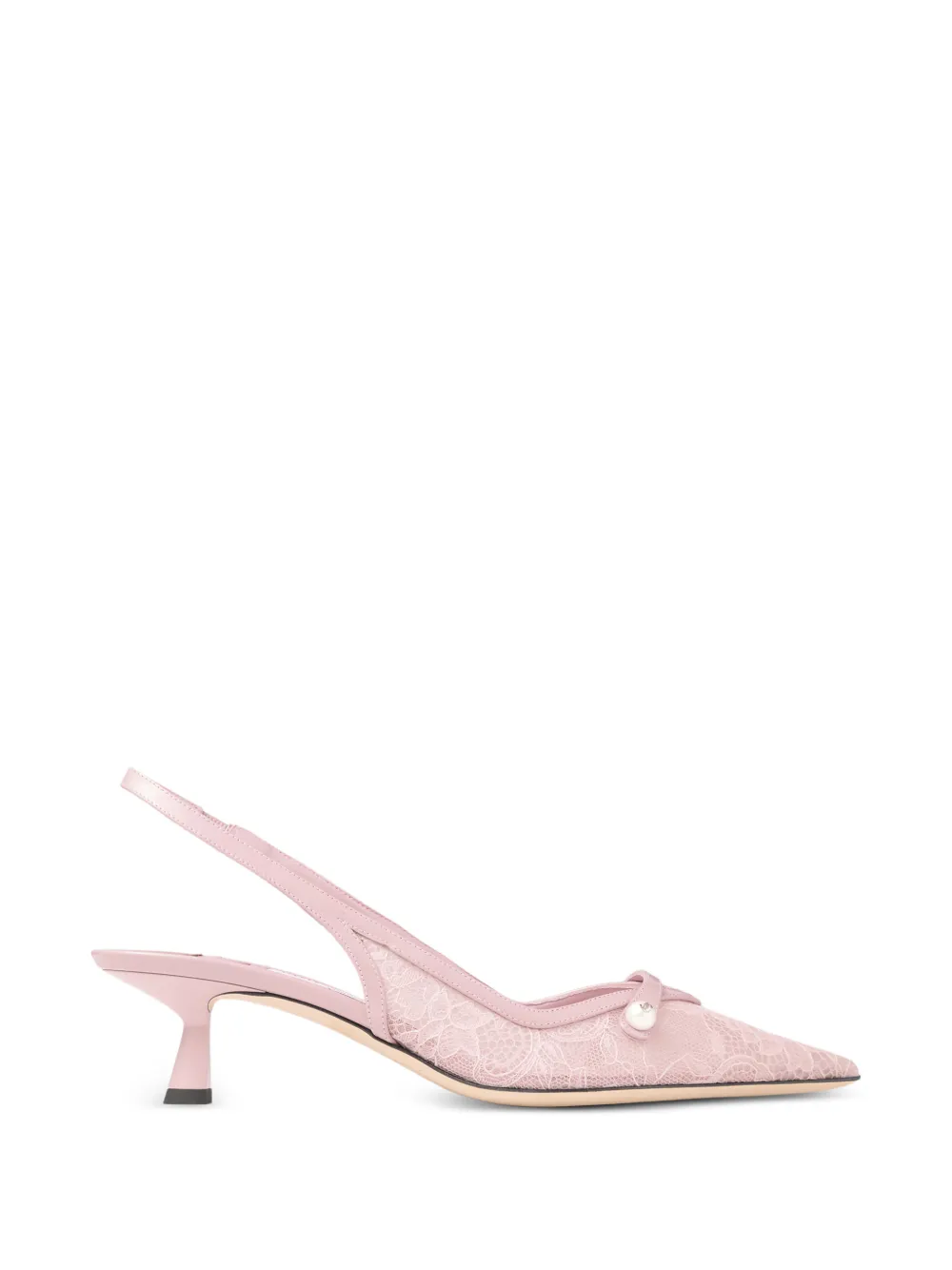Jimmy Choo Amita lace pearl pumps Roze