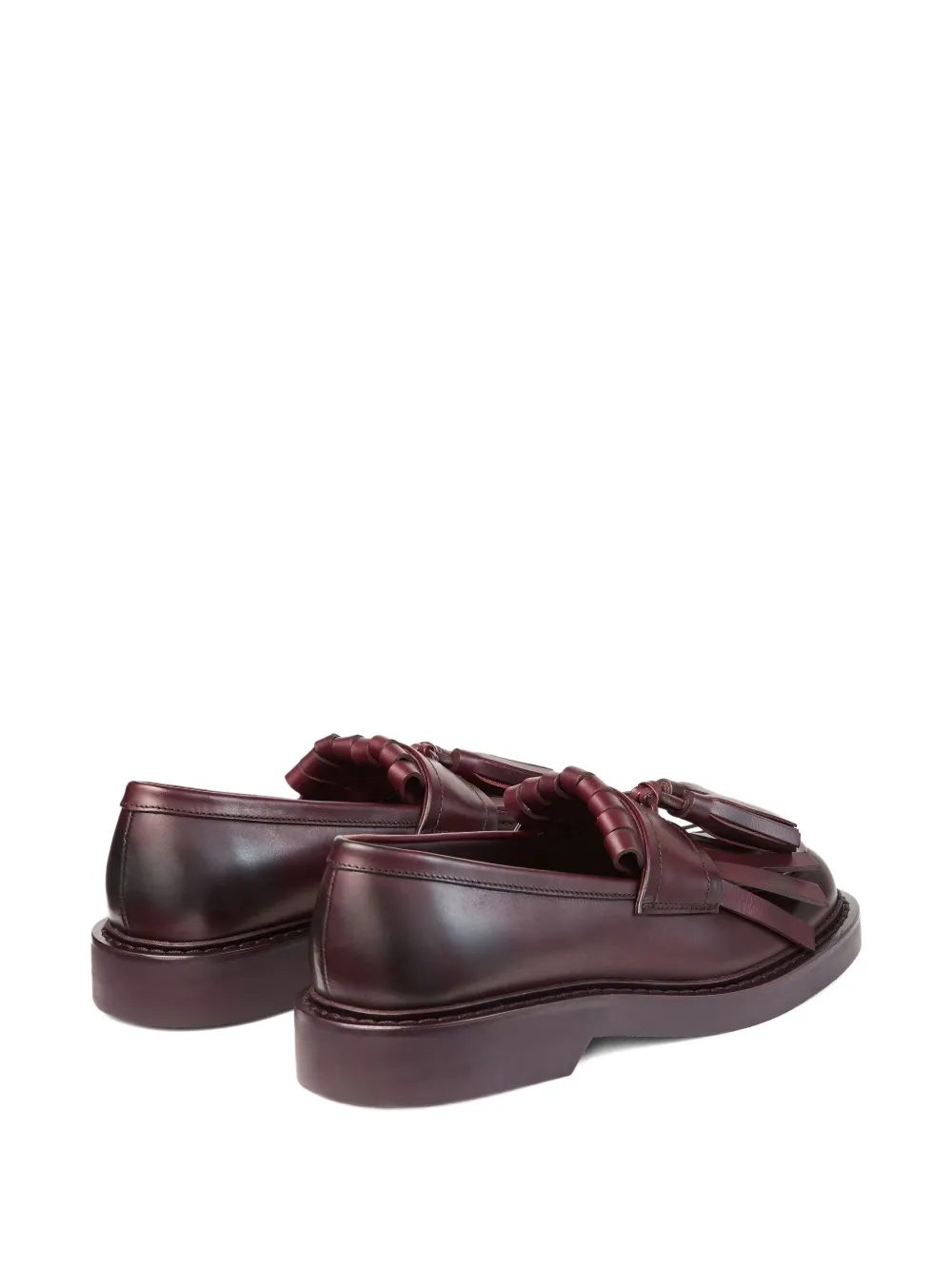 Jimmy Choo Buff loafers met franje Rood