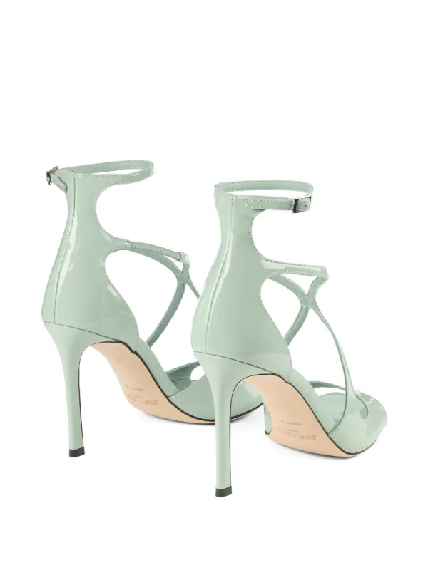 【新品未使用】JIMMY CHOO／CALLIE グリーン Jimmy Choo Azia 95 Patent Leather Sandals | Green | FARFETCH UK
