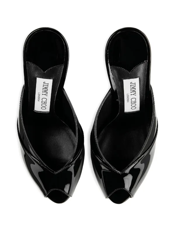Jimmy Choo Brigitte Mule 100 peep-toe Mules | Black | FARFETCH