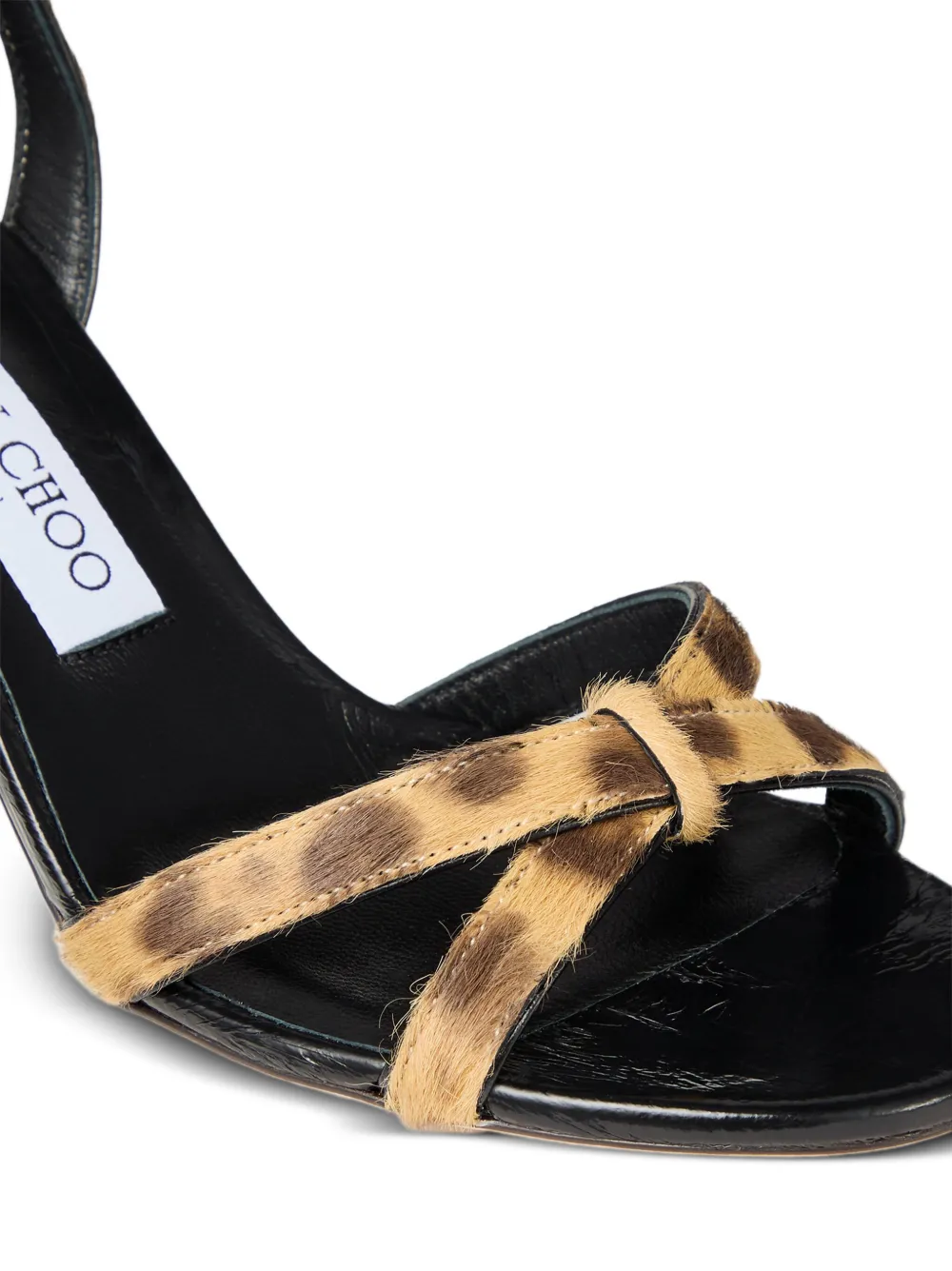 Jimmy Choo Printed Calf Hair Elsy 70 Sandals In Animal Print