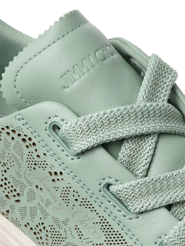 Jimmy Choo Diamond Light Flex F Perforated Sneakers | Green | FARFETCH