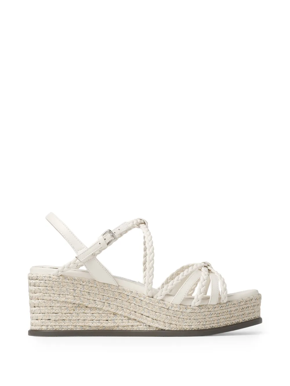 Jimmy Choo Nyra braided espadrille sandals - White