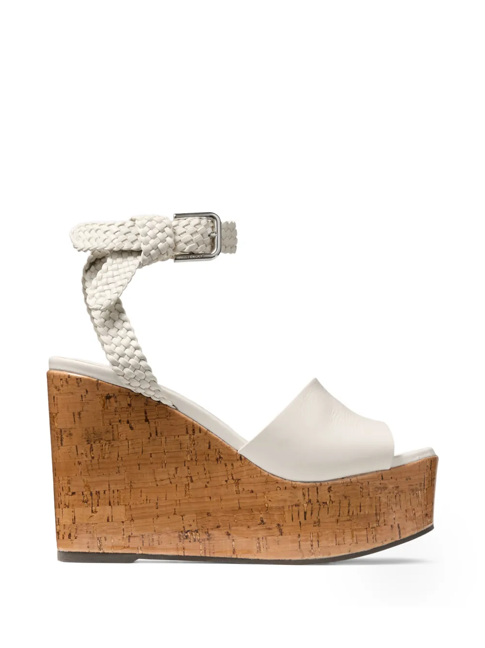 Jimmy Choo Jori sandalen met plateauzool en gevlochten enkel Wit