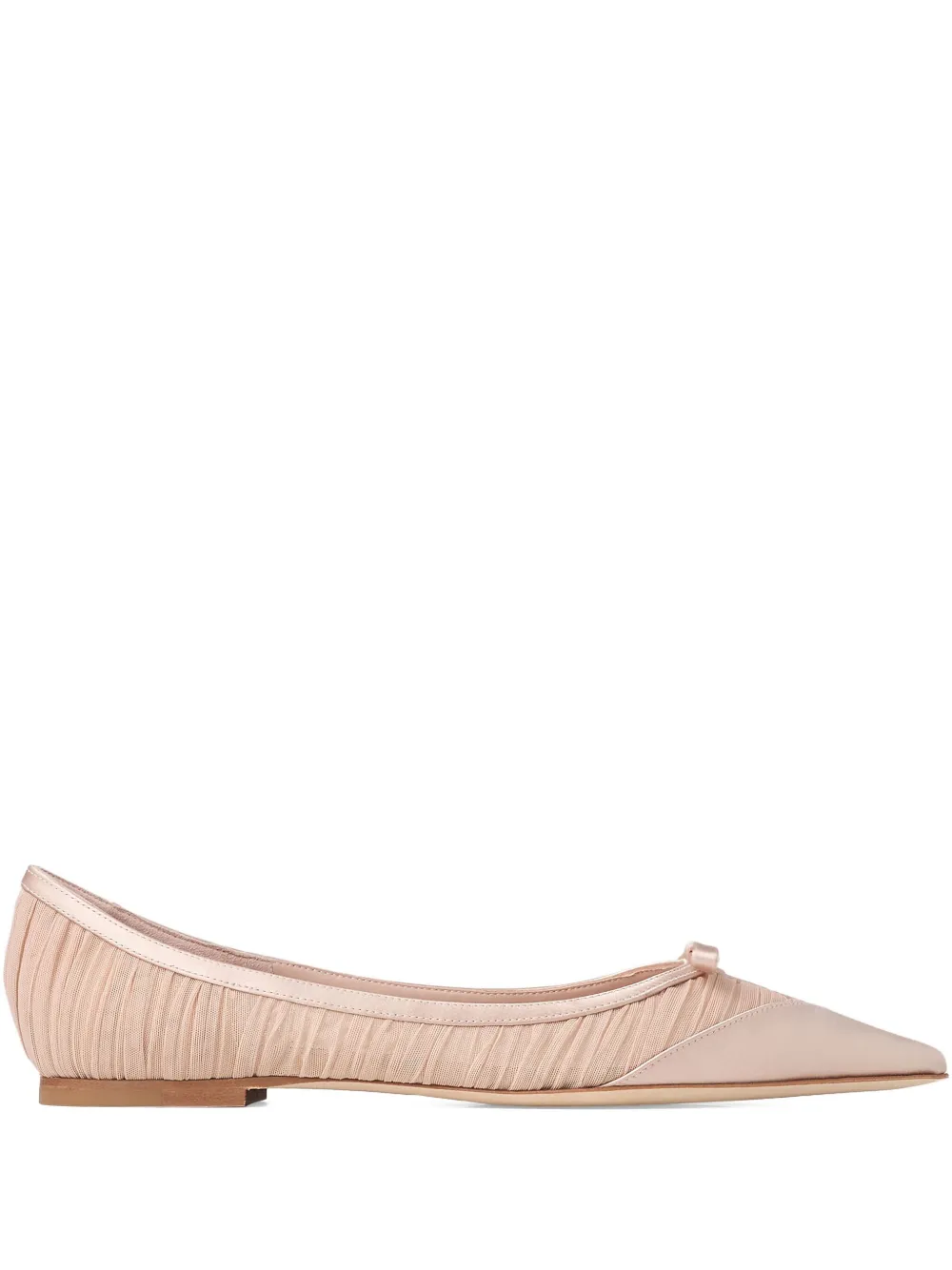 Jimmy Choo Ballerine Love con ruches - Toni neutri
