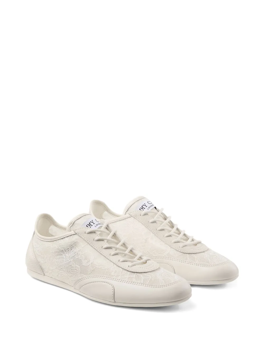 Jimmy Choo Lace Sunny Sneakers In Neutral