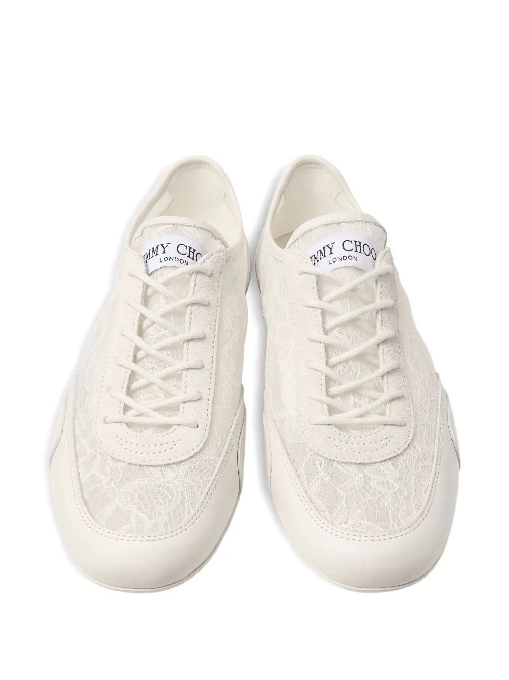 Jimmy Choo Lace Sunny Sneakers In Neutral
